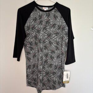 LULAROE DISNEY NEW Randy Women's Small Gray Black Red Mickey Mouse Stretch